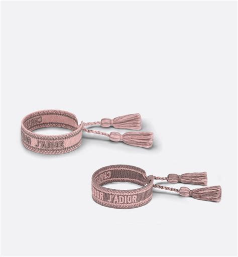 Set di bracciali J'Adior Portofino Ricamo rosa e grigio .